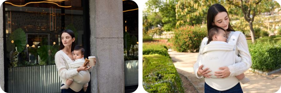 Wygodne nosidło dziecięce ANEX Whiz-hug - zdjęcie lifestyle