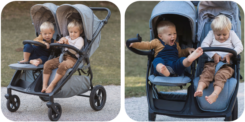 mast m.twin x - podwójny wózek dziecięcy - wersja spacerowa