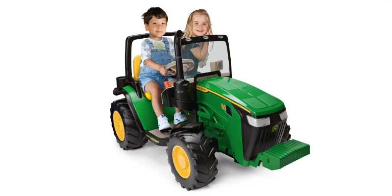 PegPerego John Deere Dual Force - Traktor elektryczny dla dwójki dzieci