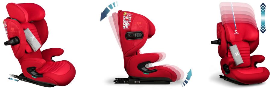 Renolux Eliseo - isofix, regulacja pochylenia i regulowany zagłówek